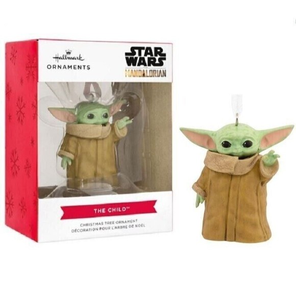 Hallmark Star Wars Mandalorian Grogu The Child Baby Yoda Red Box Ornament NIB - Picture 1 of 11